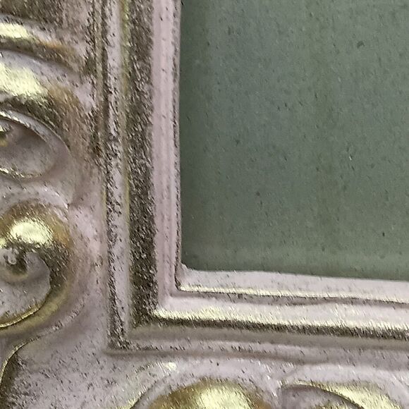 Pink & Gold Photo Frame Scallop Design Tabletop or Hanging 8"x8" Photo 3.5"x3.5" - Picture 9 of 13